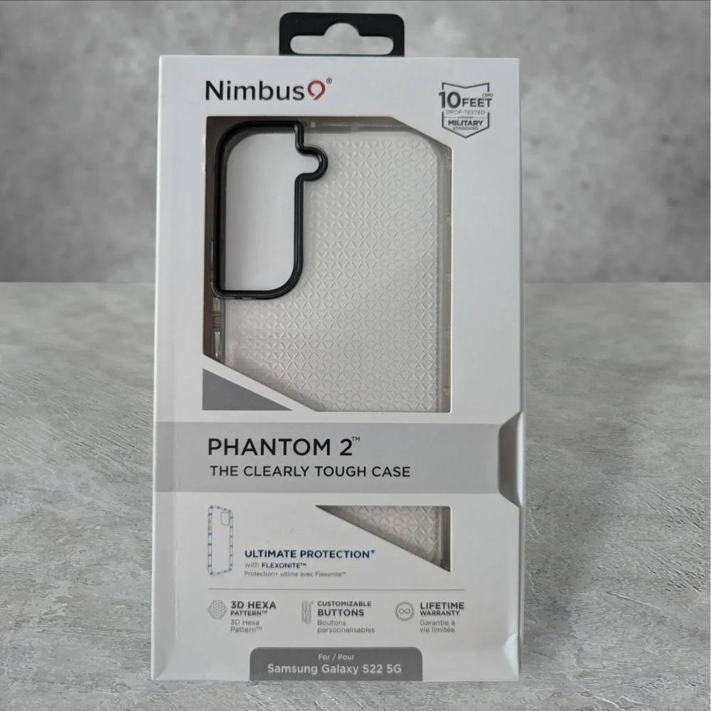 G7. Nimbus9 Phantom 2 Case for Samsung‎ Galaxy S22 5G 3D Hexa Clear See Descript